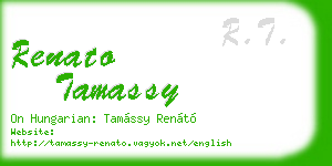 renato tamassy business card