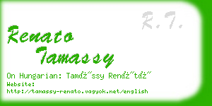 renato tamassy business card